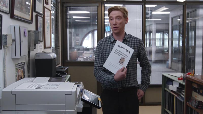 I started something called the "Also News." We print it right here, it