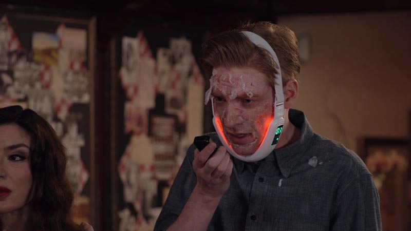 8:42. Large chunk of left cheek just dislodged. Pain is down to an 8 and a half.